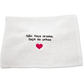 Toalha Bordada com Frase para Manicure "Mais Curtidas" - 28x45cm