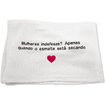 toalha personalizada bordada com frase para manicure kit curtidas