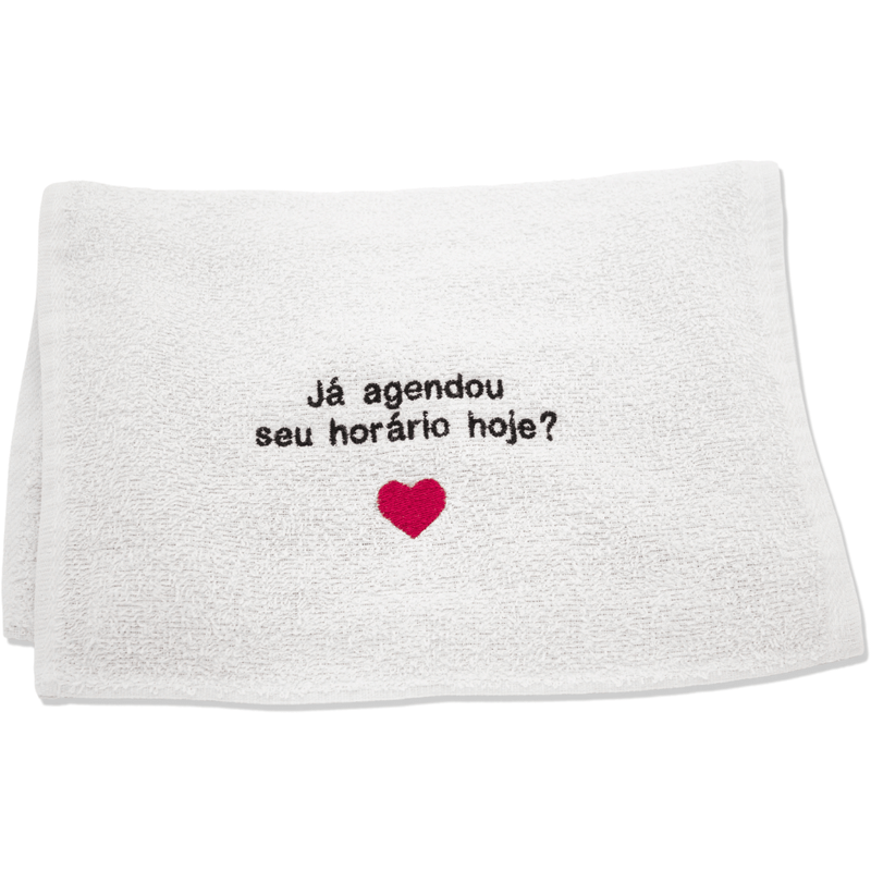 toalha personalizada bordada com frase para manicure kit curtidas