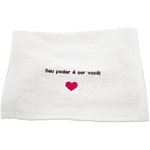 toalha personalizada bordada com frase para manicure kit curtidas