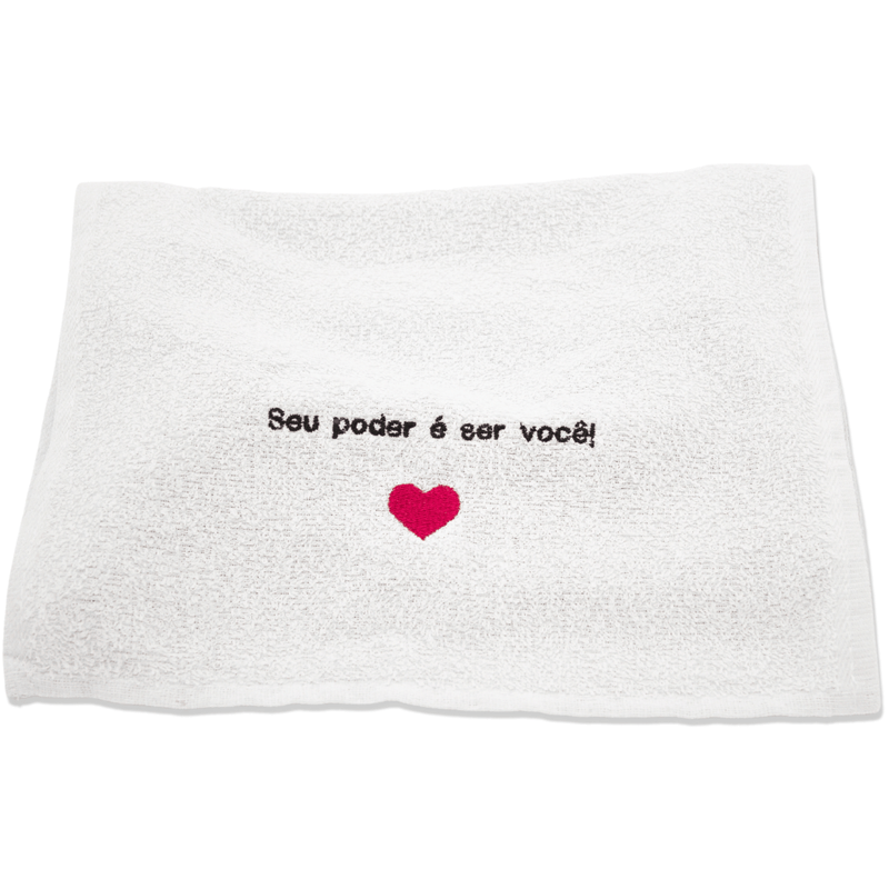 Toalha para Manicure Bordada com Frase Mais Curtidas - 28x45cm