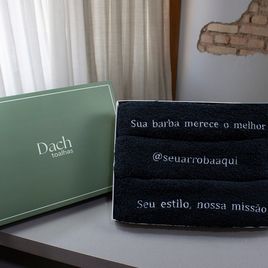 Kit Barbearia com 3 Toalhas Paris - 100% Algodão - Personalize a sua!