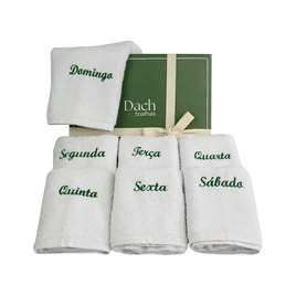 Kit com Panos de Prato Semaninha - 7 Panos - Personalizados para Cozinha