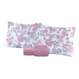 Jogo de Lençol para Cama de Casal com 3 Peças - Linha Essencial - 100% Algodão