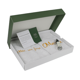 Kit Amor de Mãe | Personalizável  - Com 2 Toalhas de Rosto Paris - 100% Algodão
