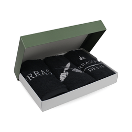 Kit Churrasqueiro com 3 Panos de Pratos Personalizados - 100% Algodão